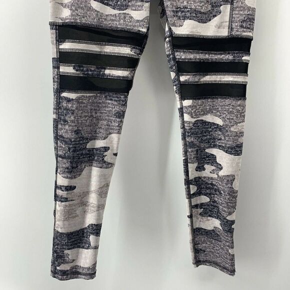 Gottex Gray Camouflage Leggings Mesh Panel Large - Picture 3 of 7